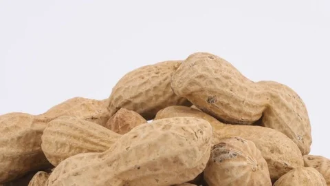 Peanuts isolated on white background Stock Footage 85016864