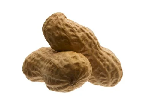 Peanuts isolated on white background Stock Photos