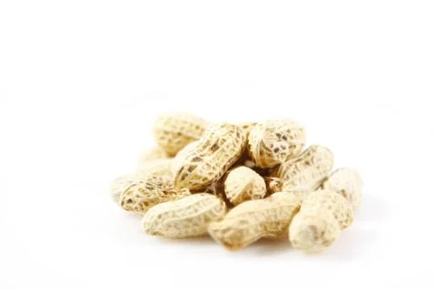 Peanuts isolated on white background Foto stock