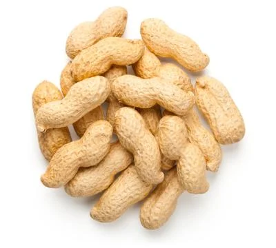 Peanuts Isolated on White Background Stock Photos