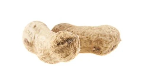 Peanuts isolated on white background Stock Photos