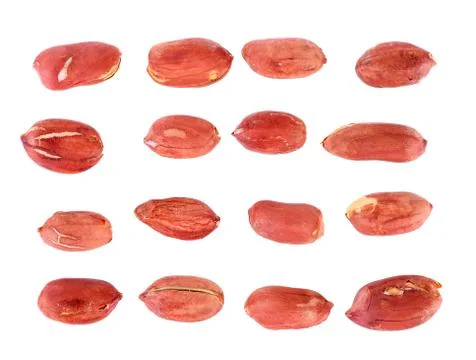 Peanuts isolated on white background Foto stock