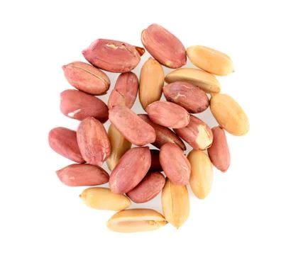 Peanuts isolated on white background Foto stock