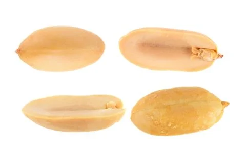 Peanuts isolated on white background 스톡 사진