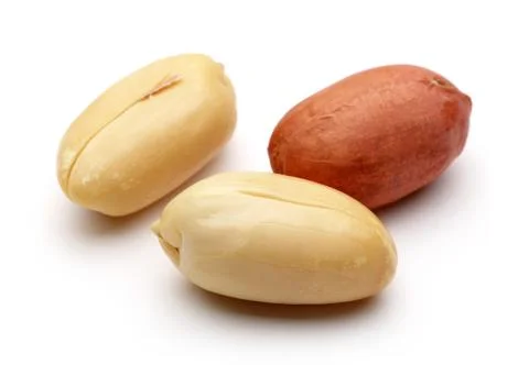 Peanuts isolated on white background Stock Photos