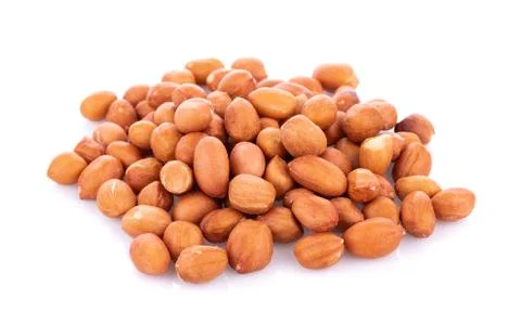 Peanuts isolated on the white background Stockfoto's