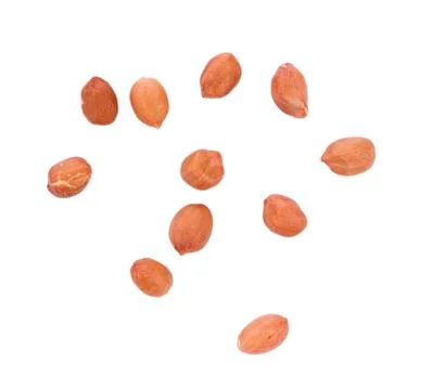 Peanuts isolated on white background Stockfoto's