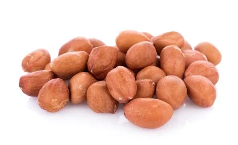 Peanuts isolated on white background Foto stock