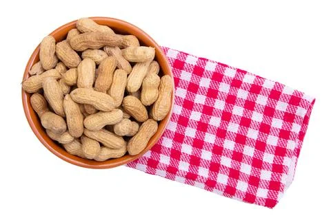 Peanuts isolated on white background 스톡 사진