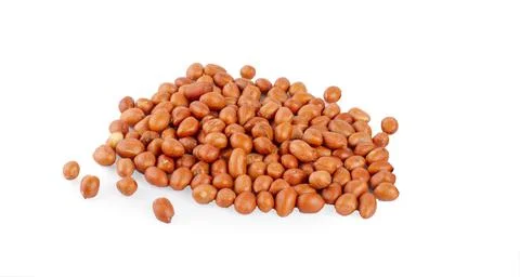 Peanuts isolated on white background Stock Photos