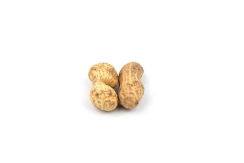 Peanuts isolated on white background Stock Photos