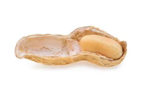 Peanuts isolated on white background Foto stock