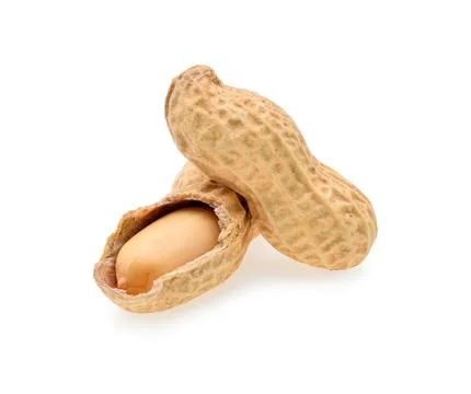 Peanuts isolated on white background Foto stock