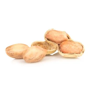 Peanuts isolated on white background Foto stock
