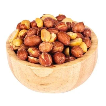 Peanuts isolated on white background pile shell Stock Photos