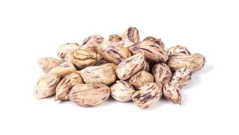 Peanuts kernel isolated on white background. Stock Photos