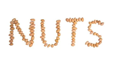 Peanuts making nuts word Stock Photos