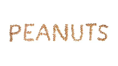 Peanuts making peanuts word Stock Photos