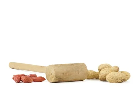 Peanuts. Nuts in shell isolated on white background. Stock Photos