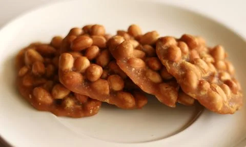 Peanuts in palm sugar Stock Photos
