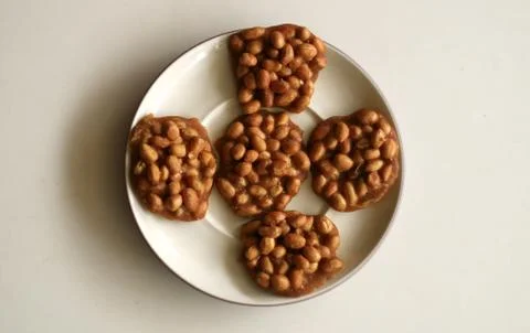 Peanuts in palm sugar Stock Photos
