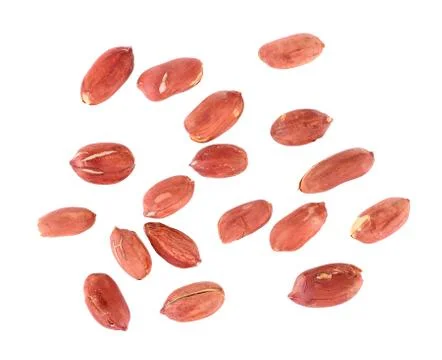 Peanuts seeds isolated on white background Stock Photos