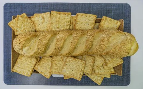 Peanuts in the shape of sweets, pacoca, cornmeal cake and peanut butter on .. Foto stock