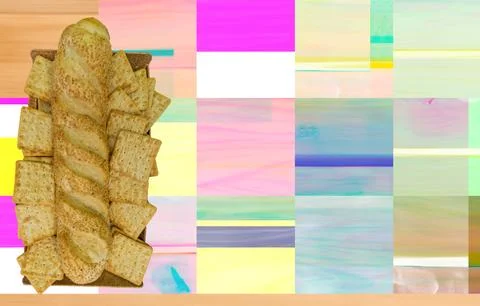 Peanuts in the shape of sweets, pacoca, cornmeal cake and peanut butter on .. Stock-Fotos