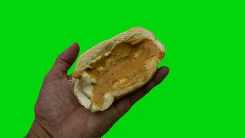 Peanuts in the shape of sweets, paoca, cornmeal cake and peanut butter on br- Foto stock