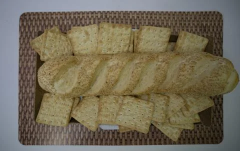 Peanuts in the shape of sweets, paoca, cornmeal cake and peanut butter on - Stock Photos