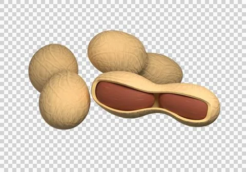 Peanuts in the shell. 3d rendering Stock Illustration