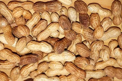 Peanuts in shell close-up for background Stock Photos