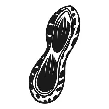 Peanuts in shell icon, simple style Stock Illustration