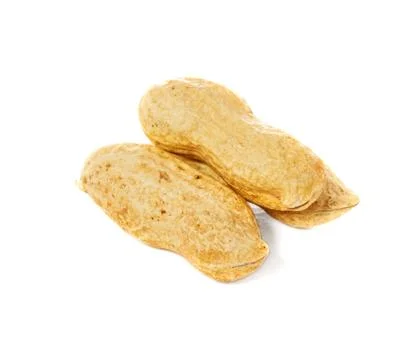 Peanuts in shell isolated on white background Stock Photos