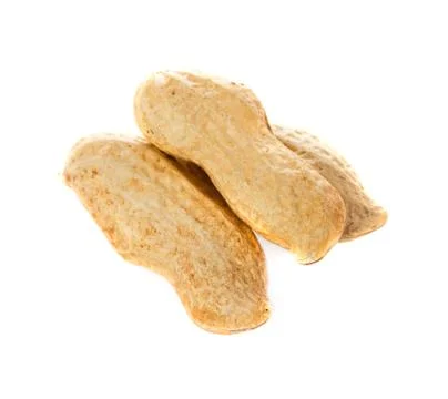 Peanuts in shell isolated on white background Stock Photos