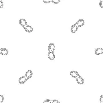 Peanuts shell pattern seamless vector Stock Illustration