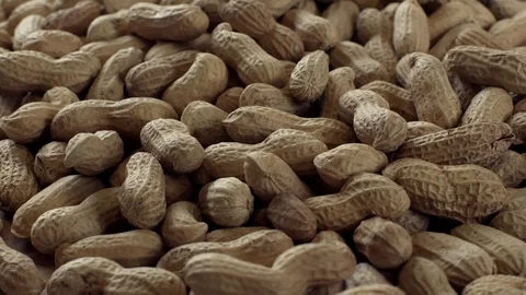 Peanuts in shells turning around Stock Footage 87237073