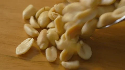 Peanuts spilling in slow motion Stock Footage 47763158