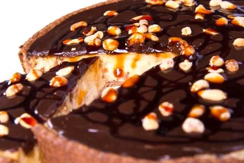Peanuts tart cake Stock Photos