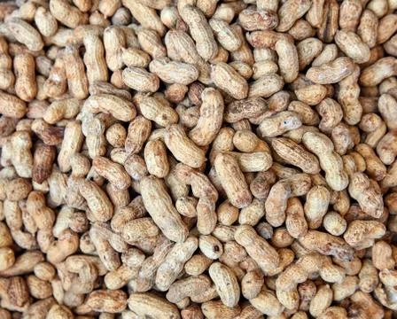 Peanuts. texture background. Raw peanuts in market Stock Photos