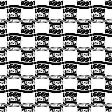 Peanuts tin can pattern seamless vector Stock Illustration