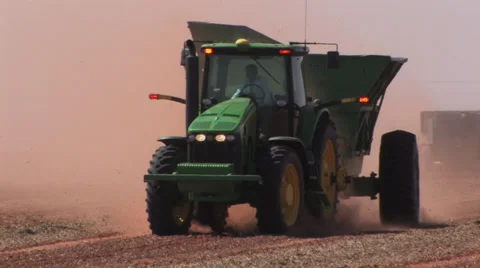 Peanuts into trailer Stock Footage 29799714