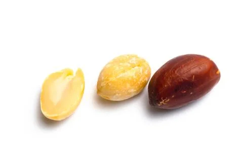 Peanuts on a white background. close up Foto stock