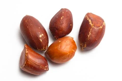 Peanuts on a white background. close up Foto stock
