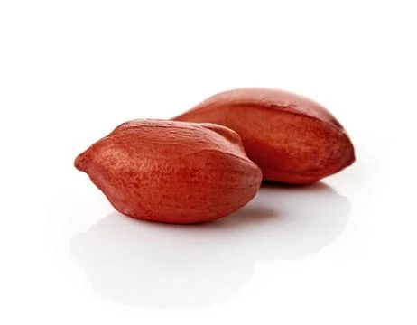 Peanuts on white background Stock Photos