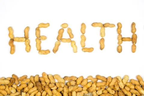 Peanuts on white background Stock Photos