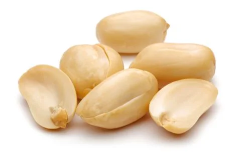 Peanuts on white background Stock Photos
