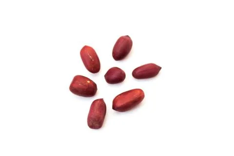 Peanuts on white background Foto stock