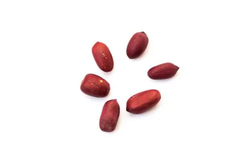 Peanuts on white background Stock Photos