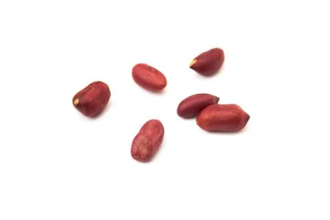 Peanuts on white background Stock Photos
